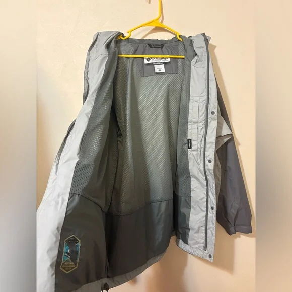 Columbia Men’s Gray Packable jacket rain jacket size large - Picture 9 of 12